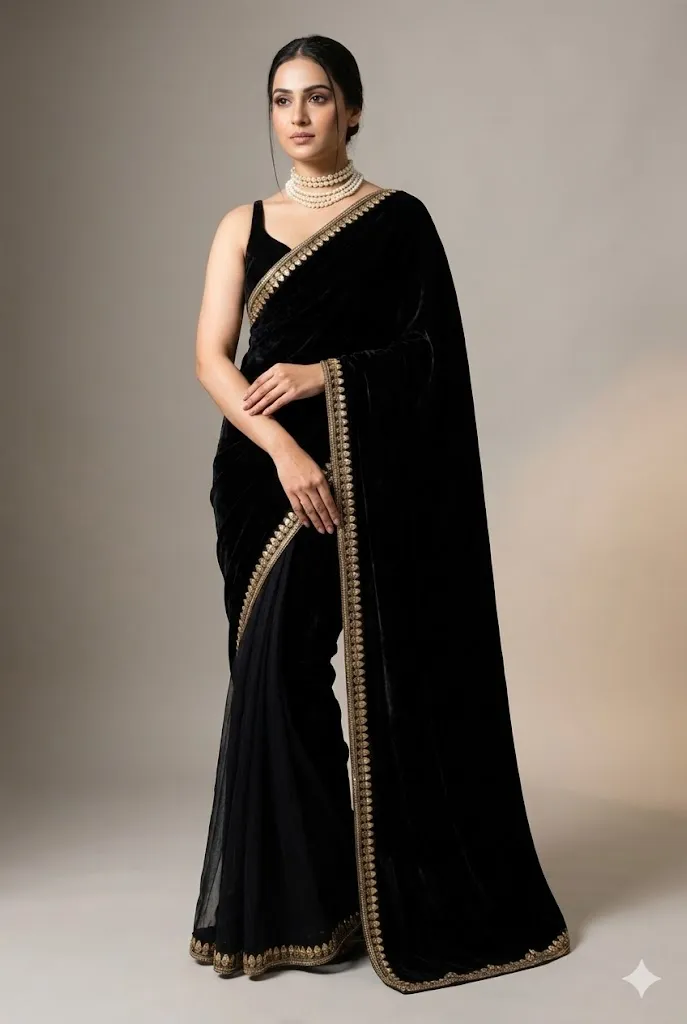 Velvet Saree